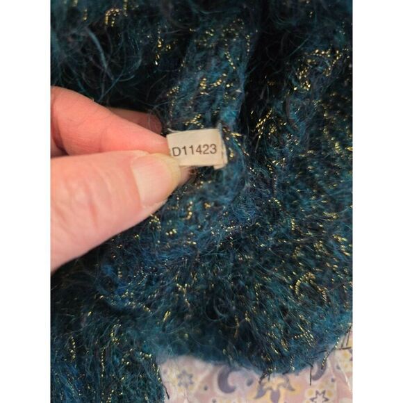 Vintage Womens Button-Up Mohair Blend Cardigan Sweater dark Academia whimsygoth - Picture 7 of 8